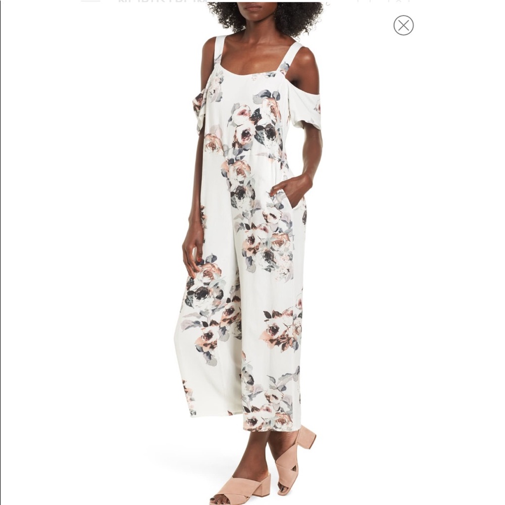 White Floral Jumpsuit